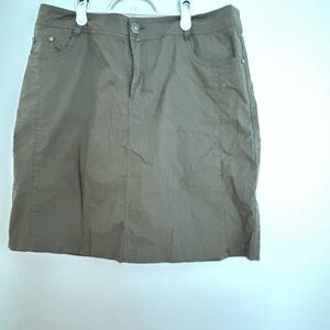 Tribal Olive Mini Skirt